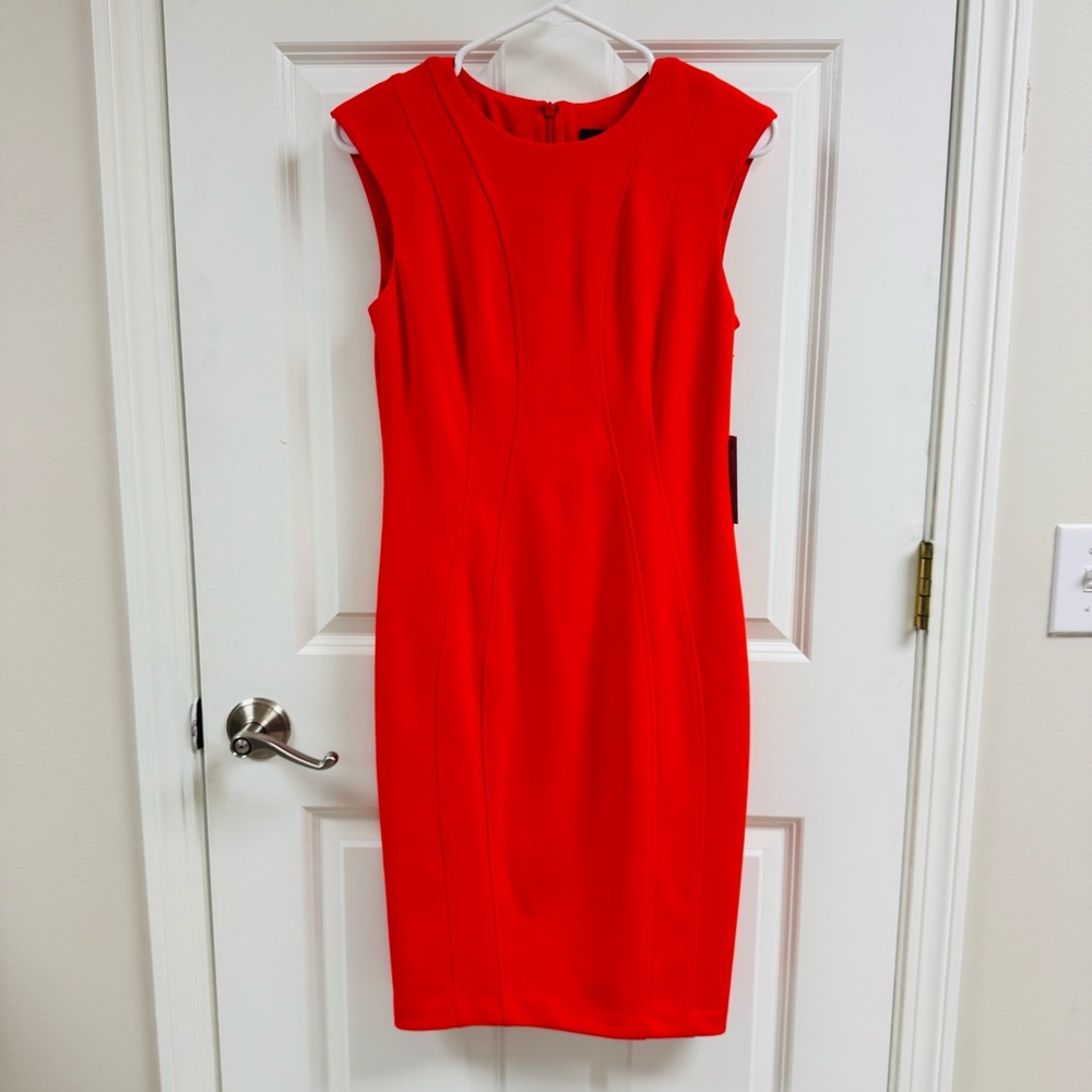 NEW Vince Camuto Poppy Colored Dress - Picture 2 of 10